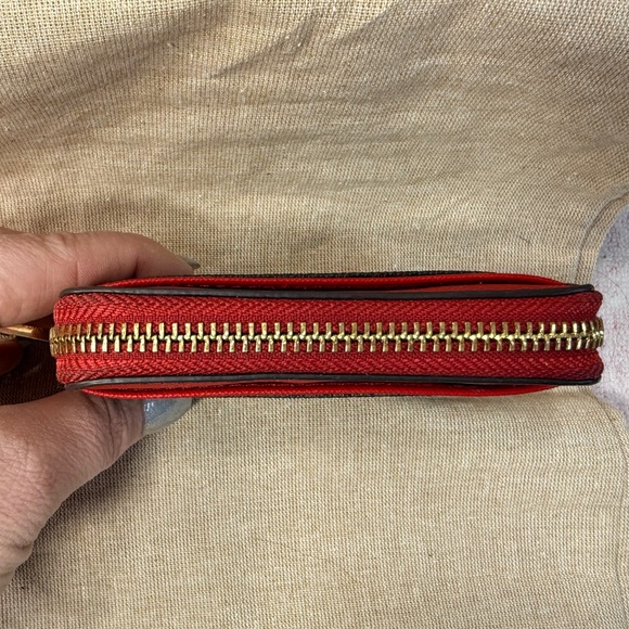 Michael Kors Red and Black Zip Wallet - Picture 5 of 12